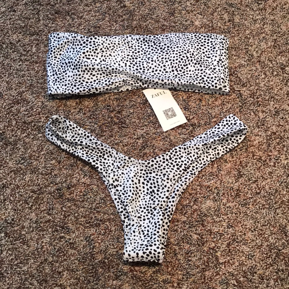 Zaful leopard print bikini top